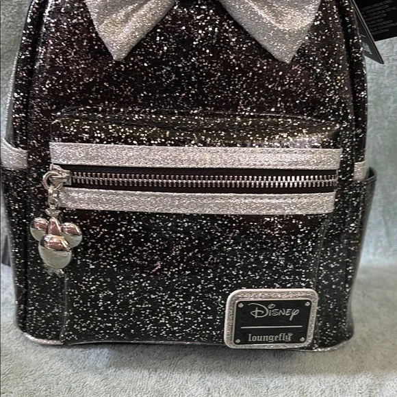Loungefly Black and Silver Disney Backpack - Picture 2 of 9